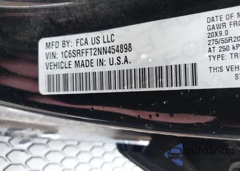 2022 Ram 1500 Big Horn/Lone Star из США, поврежденный, VIN 1C6SRFFT2NN454898